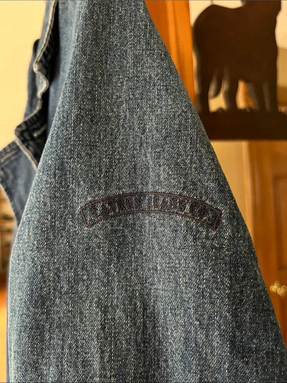 Women’s Lauren Jeans Co. Ralph Lauren jeans denim pea coat petite medium - Picture 9 of 10